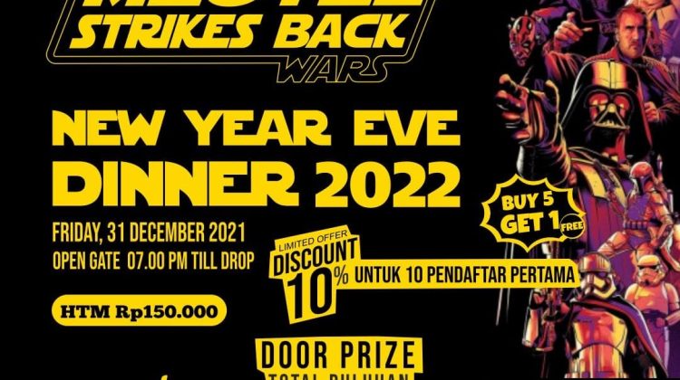 Menyambut Tahun Baru 2022 Meotel Purwokerto Hadirkan STAR WARS live Cooking & New Year Eve Dinner
