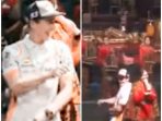 Joget Dangdut Ala Marc Marquez di Iringi Alat Musik Angklung