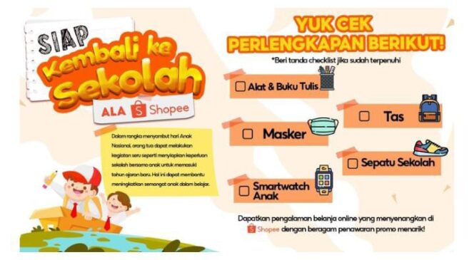 
					Sambut Tahun Ajaran Baru, Bangun Semangat dengan Lengkapi Kebutuhan Sekolah bersama Shopee