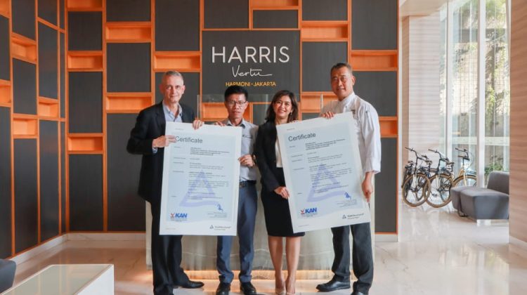 HARRIS Vertu dan YELLO Hotel Harmoni Kembali Mendapatkan Sertifikat CHSE Hygiene Audit dari TUV Rheinland Indonesia