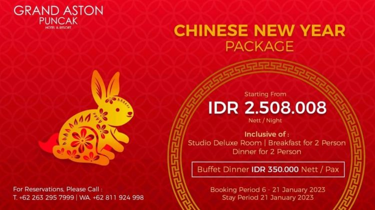 Sambut Tahun Baru Imlek di Grand Aston Puncak Hotel & Resort