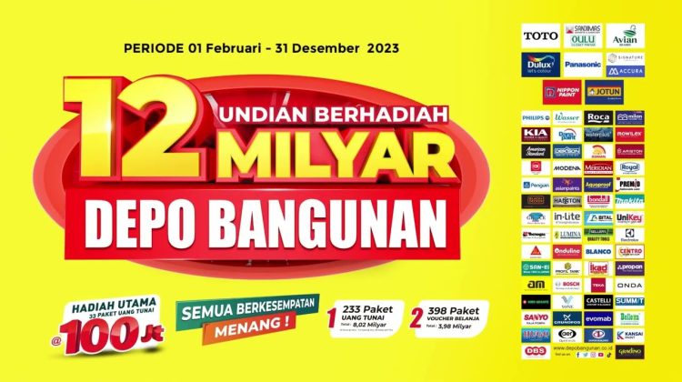 Ada Undian Berhadiah 12 Milyar dari Depo Bangunan