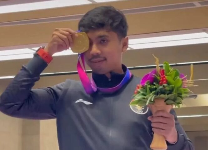 
					Medali Emas pertama Indonesia di Asian Games 2022