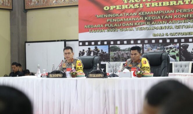 
					Persiapan KTT AIS Forum 2023, Polri Gelar Tactical Floor Game