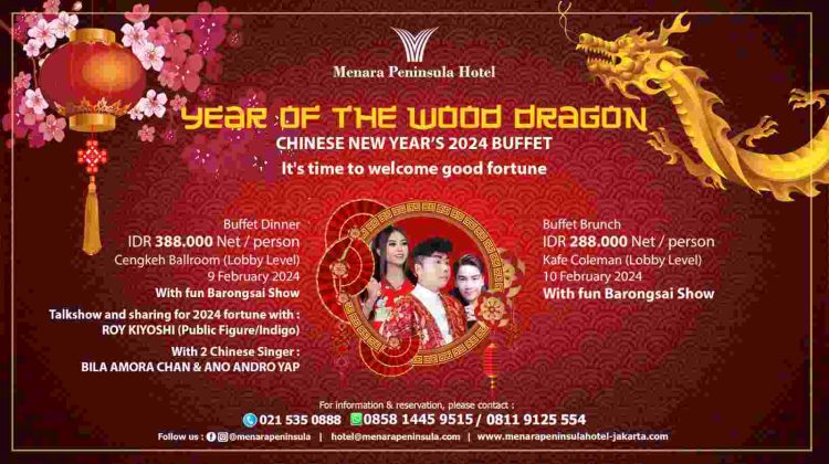 Kemeriahan Tahun Naga Kayu di Menara Peninsula Hotel