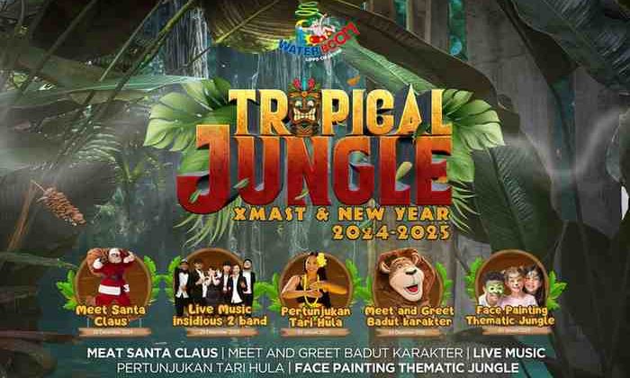 Rayakan Tropical Jungle Festive Season 2024 di Taman Rekreasi WaterBoom Lippo Cikarang