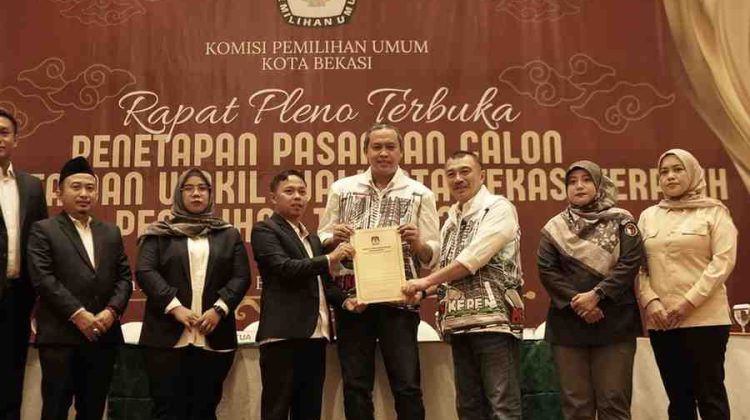 Foto : KPU Kota Bekasi menggelar Rapat Pleno Terbuka Penetapan Pasangan calon Wali Kota dan Wakil Wali Kota terpilih dalam Pemilihan Tahun 2024