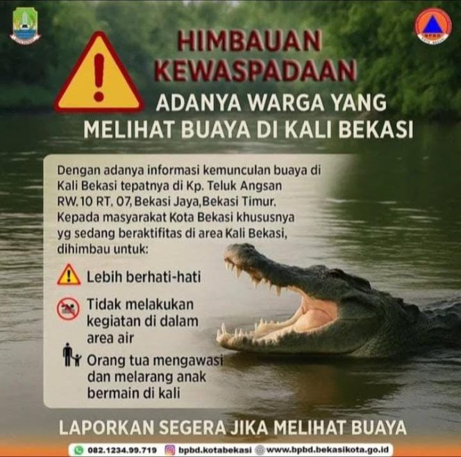 
					Anggota Komisi I DPRD Kota Bekasi Imbau Warga Waspadai Kemunculan Buaya di Bantaran Kali