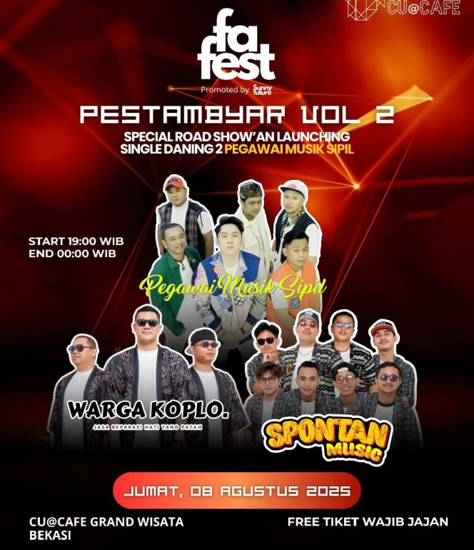 
					PESTAMBYAR Vol 2 Hadir Lagi di Cuat Cafe Grand Wisata, Tiket Gratis