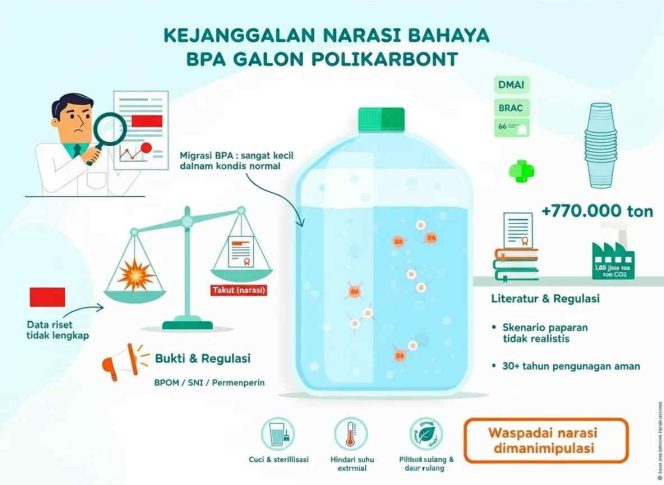 
					Riset Ilmiah Pastikan Galon Guna Ulang Aman dari Migrasi BPA