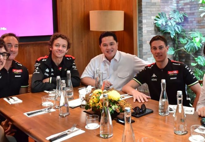 
					Menteri Erick Thohir Jamu Valentino Rossi di Jakarta, Bahas Potensi Pebalap Muda Indonesia