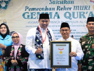 FOTO: Pemerintah Kota Bekasi mencetak sejarah baru dengan memecahkan rekor Museum Rekor Dunia Indonesia (MURI) melalui program GEMMA QUR'AN 