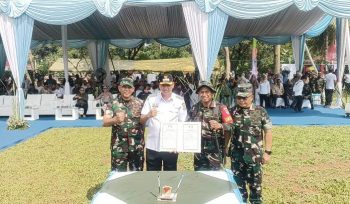 FOTO: Program TNI Manunggal Membangun Desa (TMMD) Reguler ke-128 Tahun Anggaran 2026 resmi dibuka di Kelurahan Jatirangga.