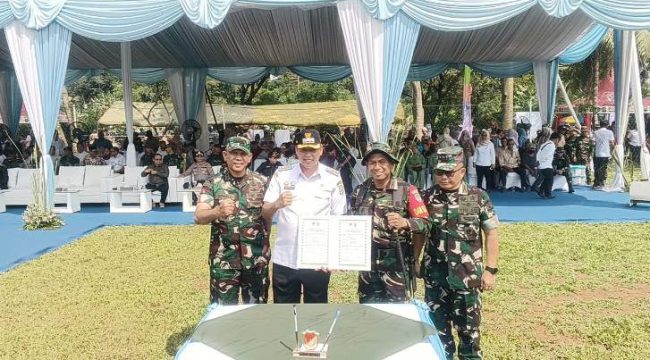 FOTO: Program TNI Manunggal Membangun Desa (TMMD) Reguler ke-128 Tahun Anggaran 2026 resmi dibuka di Kelurahan Jatirangga.