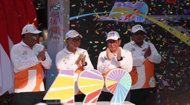 FOTO: Gubernur DKI Jakarta Pramono Anung resmi membuka pencanangan Hari Ulang Tahun (HUT) ke-499 Kota Jakarta