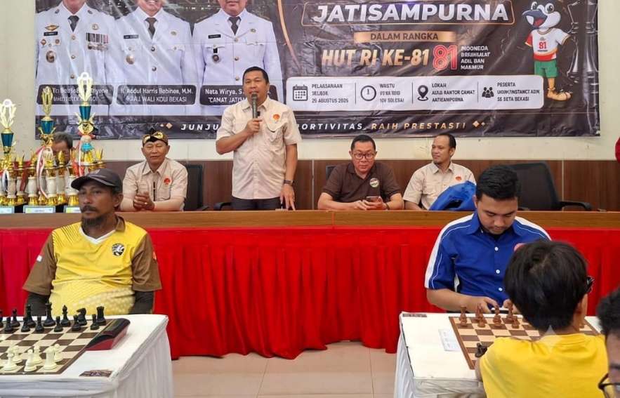 Camat Jatisampurna Ledakkan Semangat Atlet Catur Menuju Porprov Jabar XV