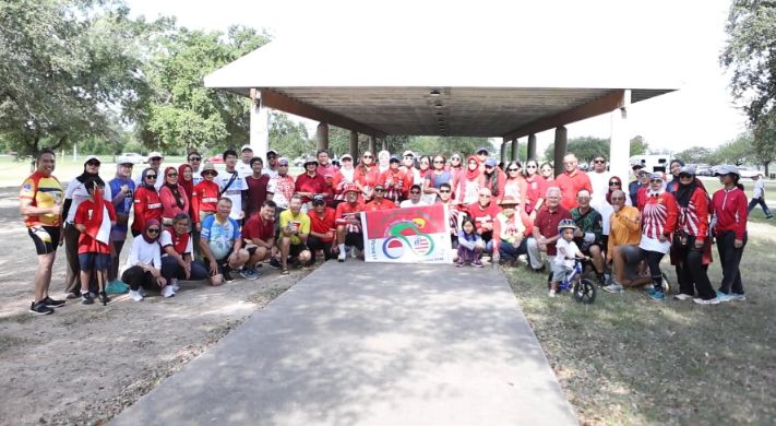 Gowes Kemerdekaan di Houston: 60 Pesepeda Diaspora Rayakan HUT RI ke-81